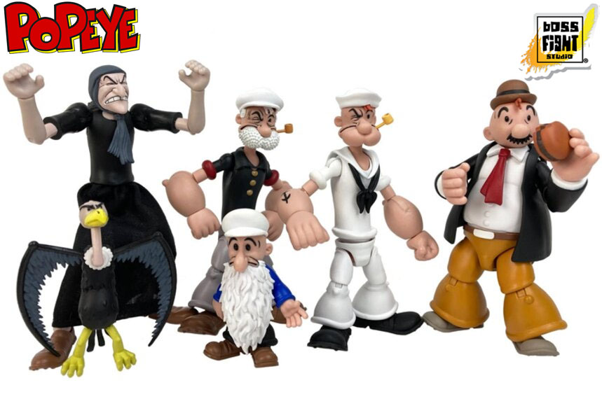 Boss Fight Studio Popeye Classics Wave 2 Action Figure Set of 4 Figures